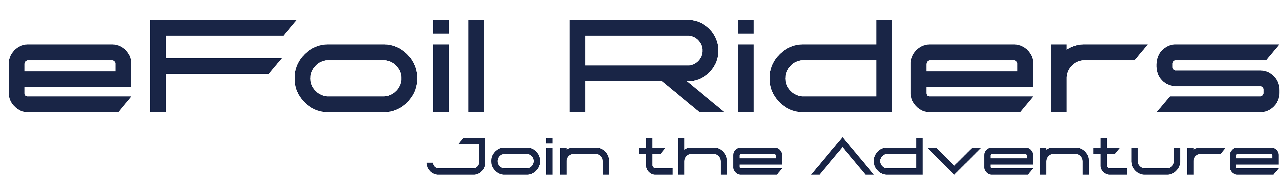 eFoil Riders logo in dark blue.