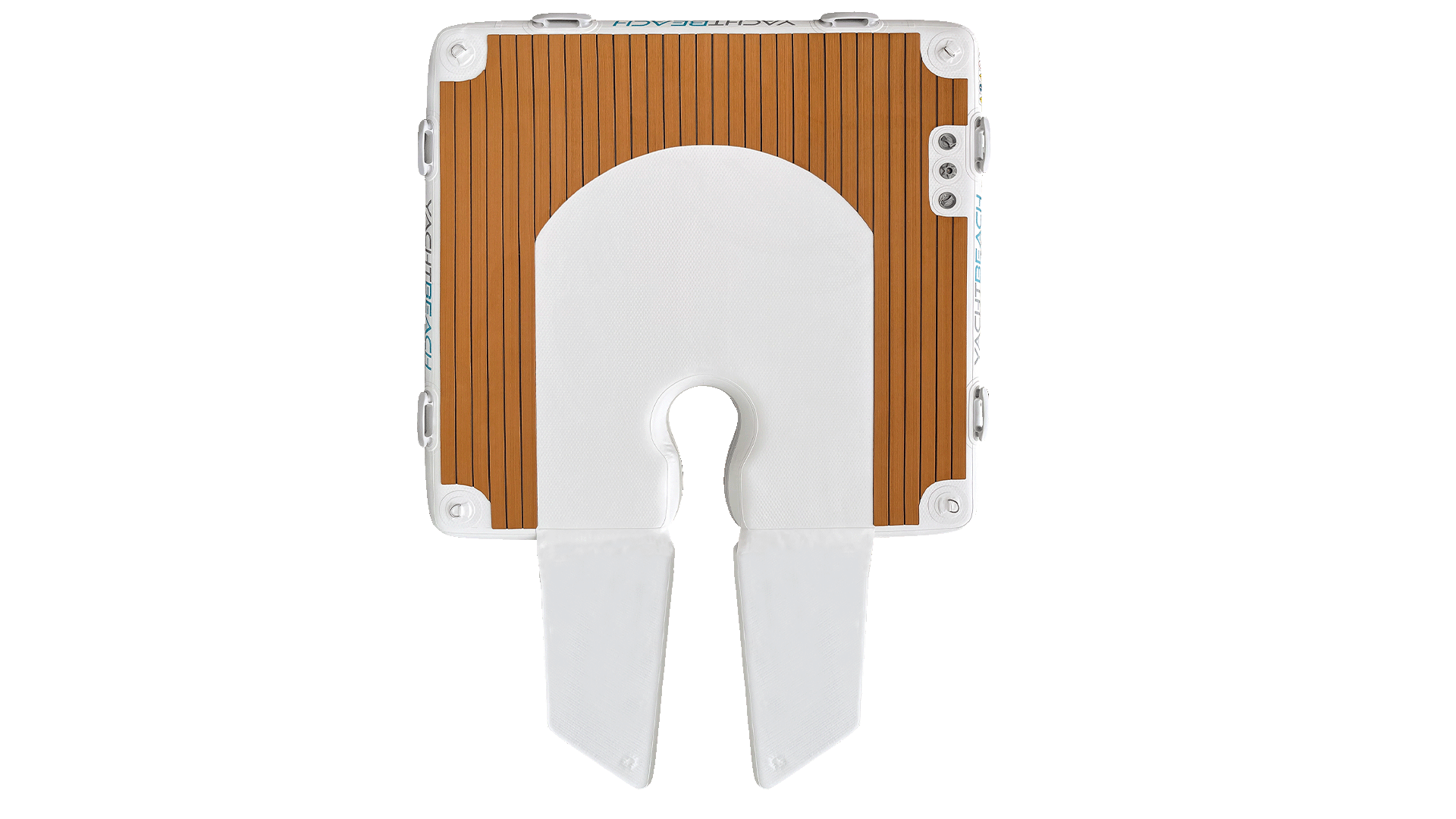 The Yacht Beach Foil dock in white and brown colors.